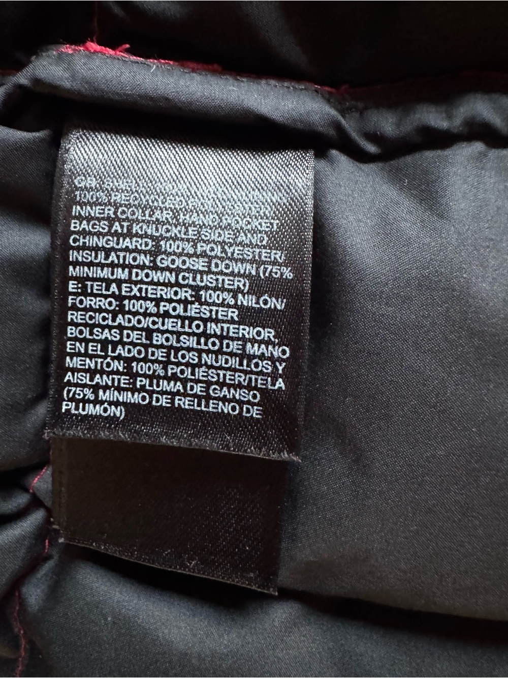 The North Face 550 Goose Down Hooded Long Puffer Winter Parka Red Size Large - Picture 13 of 14